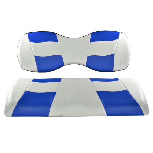 Image of the RIPTIDE White Blue Two Tone Seat Covers accessory.