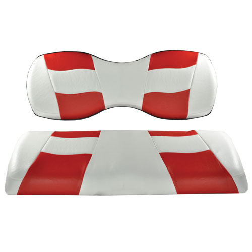 Image of the RIPTIDE White Red Two Tone Seat Covers accessory.