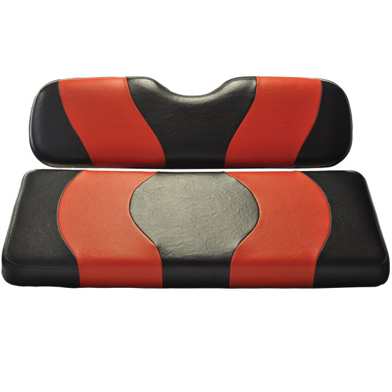 Image of the WAVE Black Red Two Tone Seat Covers accessory.