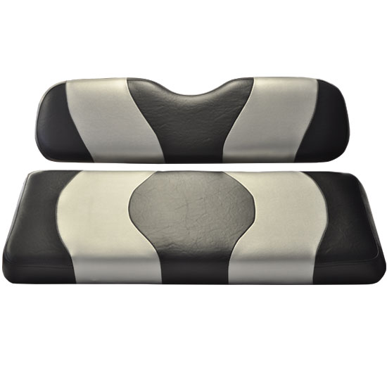 Image of the WAVE Black Silver Two Tone Seat Covers accessory.