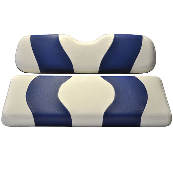Image of the WAVE White Blue Two Tone Seat Covers accessory.