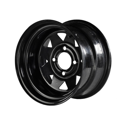 Image of the 12 x 8 Black Steel Wheel accessory.