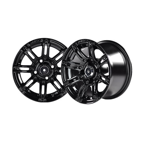 Image of the Illusion 12 x 7 Black Wheel with Silver Inserts accessory.