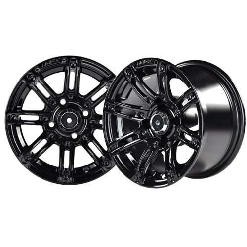 Image of the Illusion 14 x 7 Black Wheel with Silver Inserts accessory.