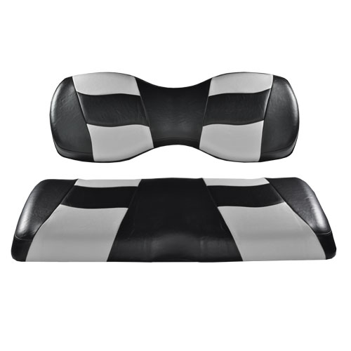 Image of the RIPTIDE Black Carbon Silver Carbon Two Tone Seat Covers accessory.