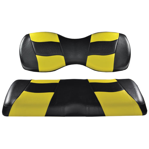Image of the RIPTIDE Black Yellow Two Tone Seat Covers accessory.