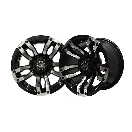 Image of the Velocity 14 x 7 Machined Black Wheel accessory.